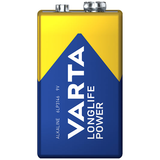 Varta Longlife Power 9V PP3 6LR61 Alkaline Battery | 1 Pack