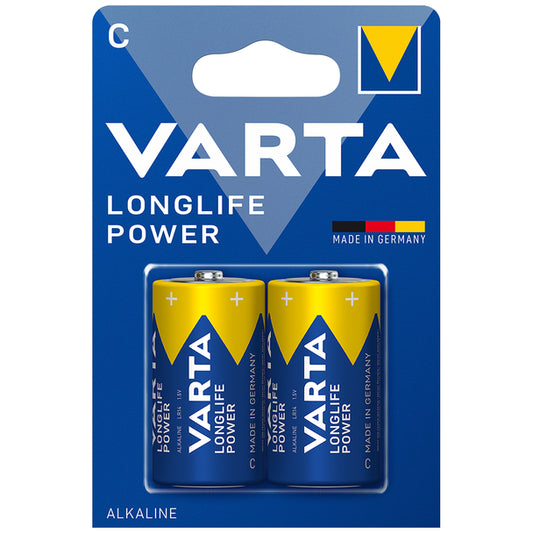 Varta Longlife Power C LR14 Alkaline Batteries | 2 Pack