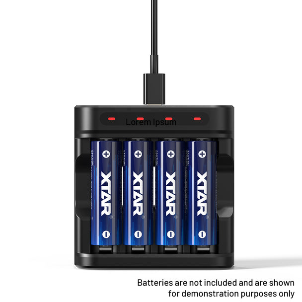 Xtar L4 Channel USB Charger for 1.5V Lithium & 1.2V NiMH AA/AAA Batteries