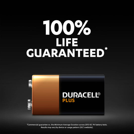 Duracell Plus 9V PP3 6LR61 Batteries Bulk | 10 Pack