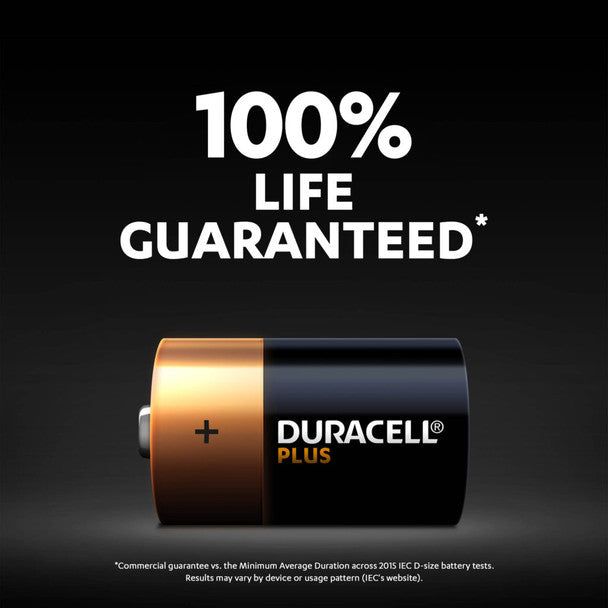 Duracell Plus D LR20 Batteries | 4 Pack