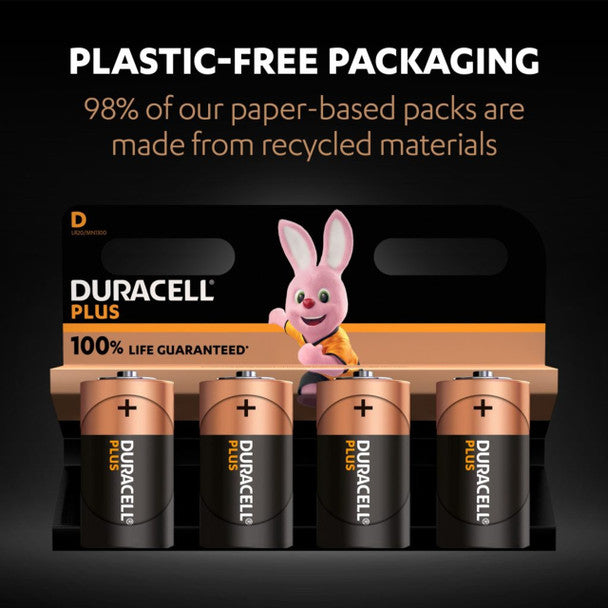 Duracell Plus Power D LR20 Batteries | 12 Bulk Pack