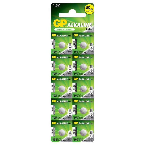 GP 192 LR41 Button Cell Batteries | 10 Pack