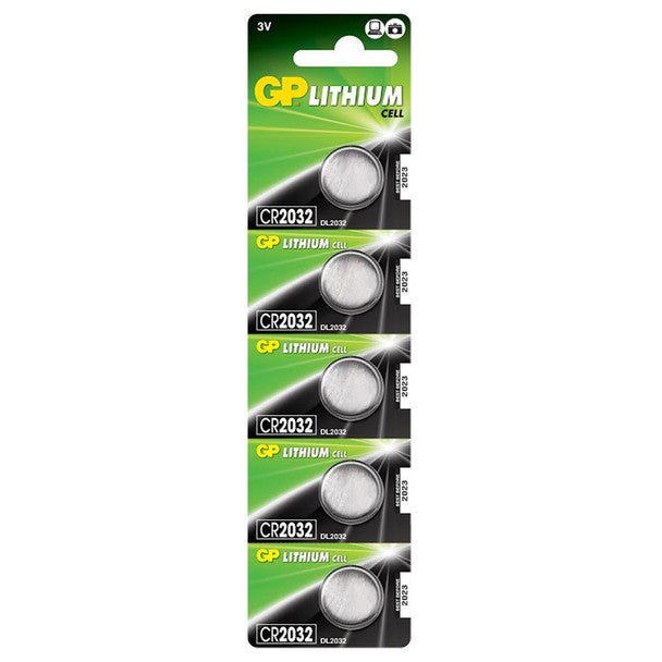 GP CR2032 Coin Cell Batteries | 5 Pack