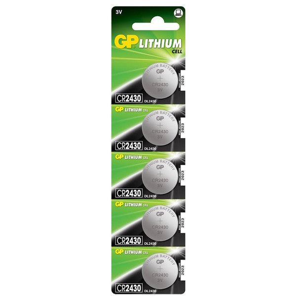 GP CR2430 Coin Cell Batteries | 5 Pack