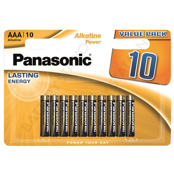 Panasonic Alkaline Power (Bronze) AAA LR03 Batteries | 10 Pack