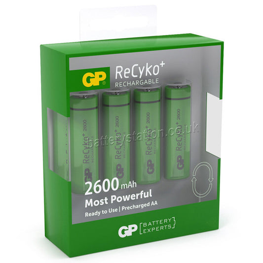 GP ReCyko+ AA HR6 2600mAh Rechargeable Batteries | 4 Pack