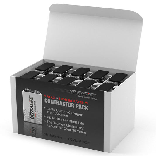 Ultralife 9V Lithium Battery U9VL JP Contractor | 10 Pack